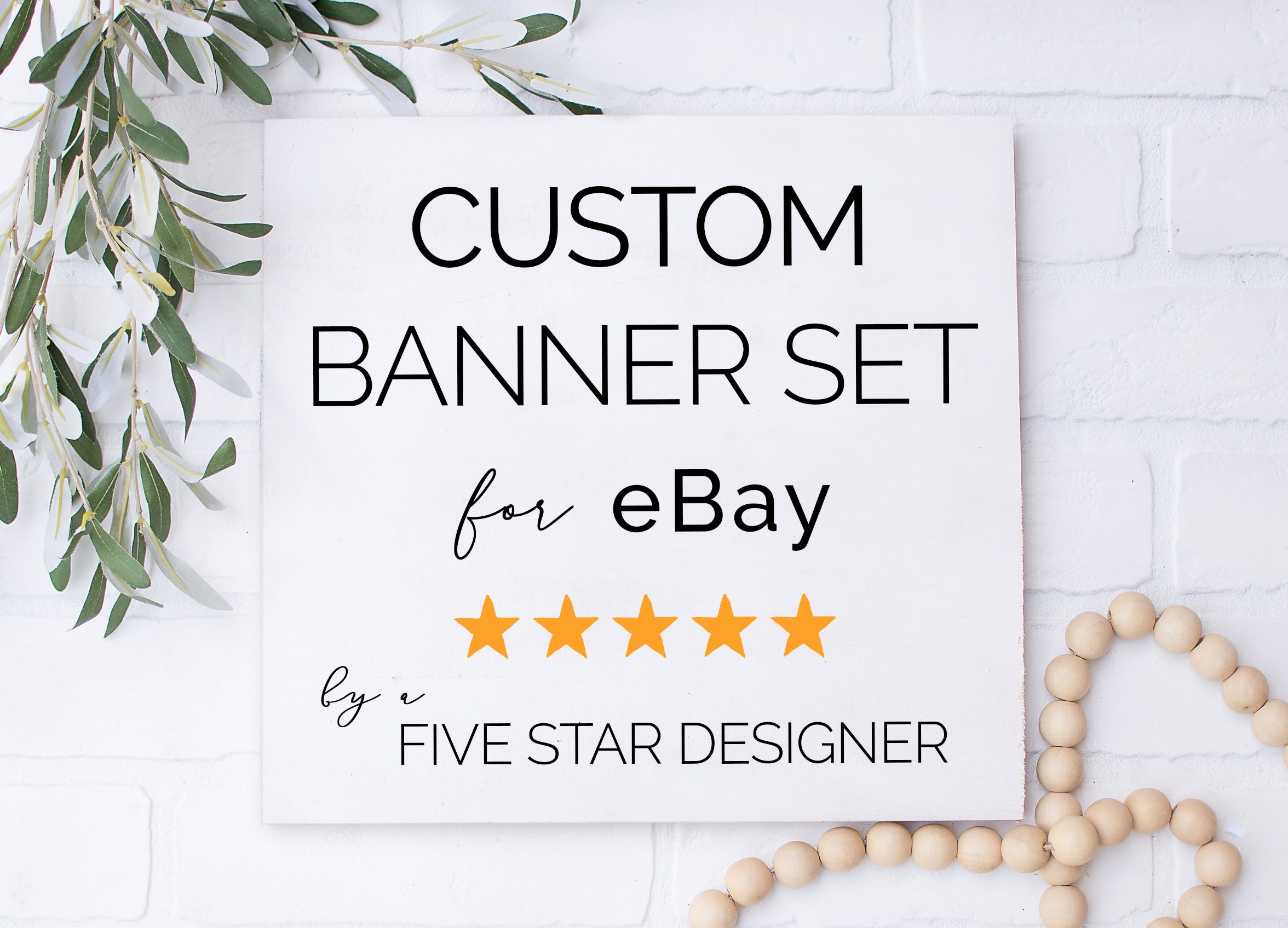 Custom Ebay Store Banner and Logo Design Set, Ebay Store Header, Ebay