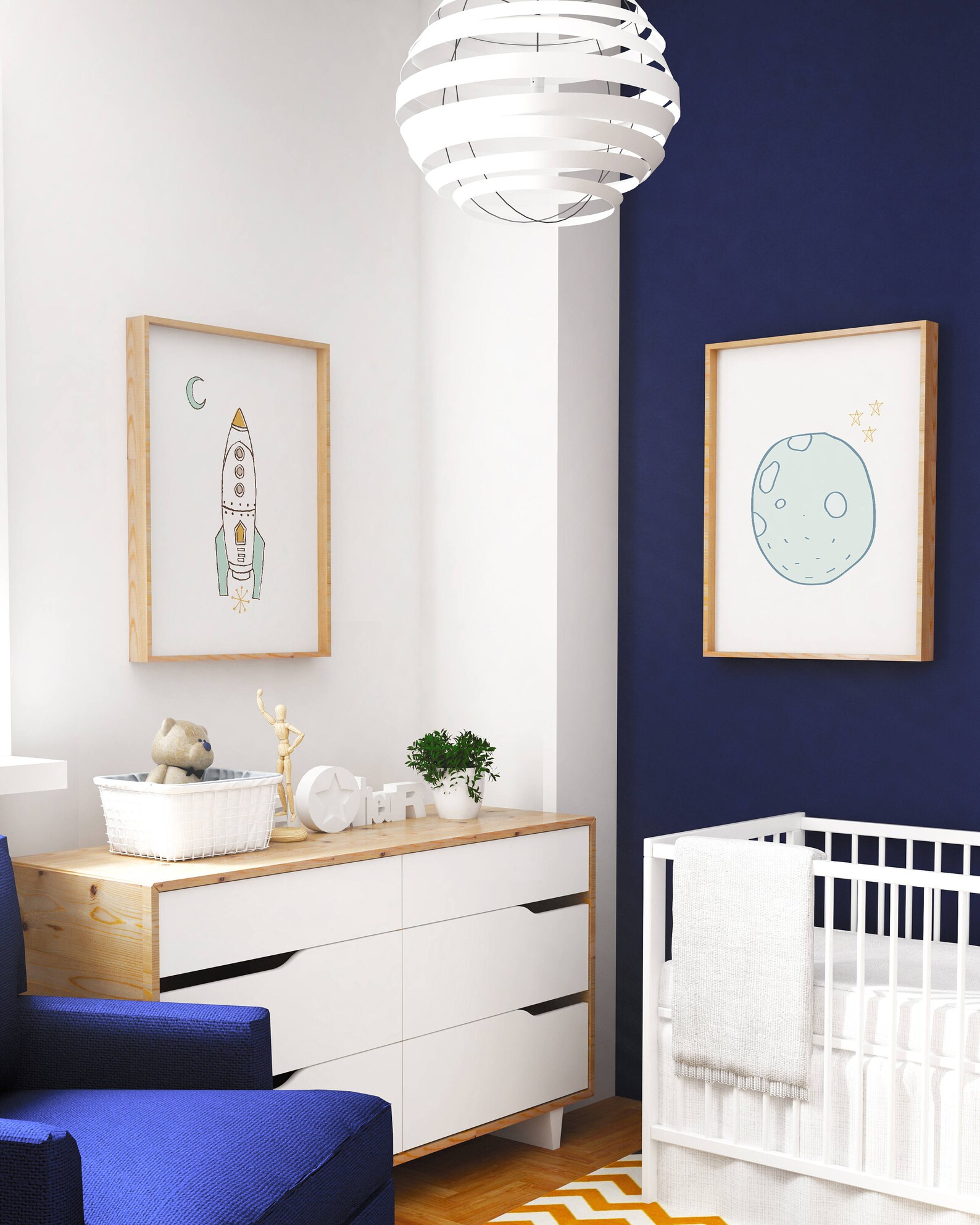 Boy Nursery Decor Baby Boy Art Space Wall Art Space Etsy