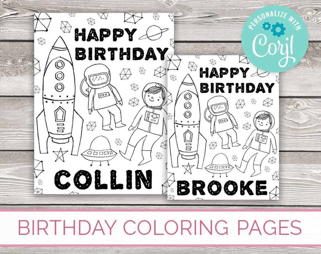 Printable Coloring Page - Space Print - Kids Outer Space Coloring Page ...