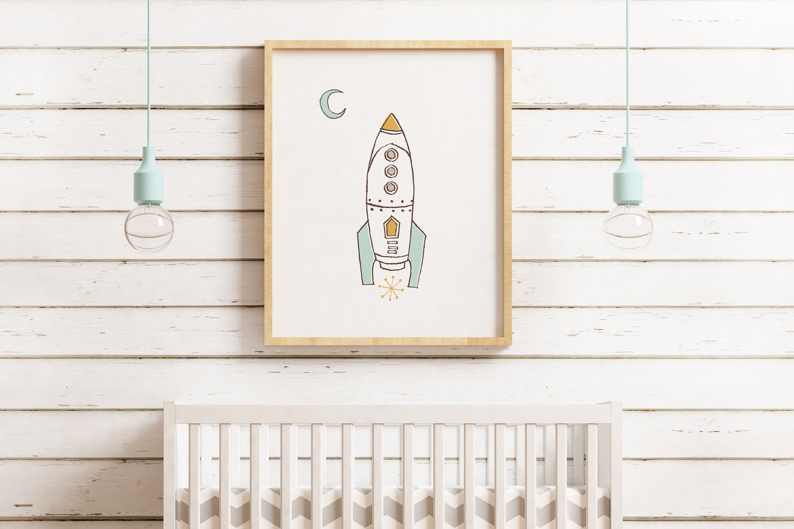 Boy Nursery Decor - Baby Boy Art - Space Wall Art - Space Nursery Decor ...