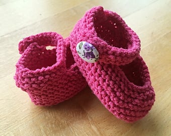 Mary Jane Baby Booties