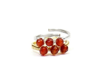 Dainty Handmade Carnelian Gemstone Ring