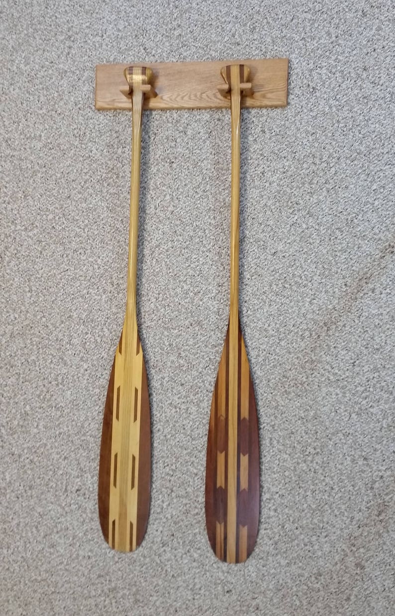 Canoe Paddle Display Rack / Hanger Wall Mountsolid Hardwood Etsy