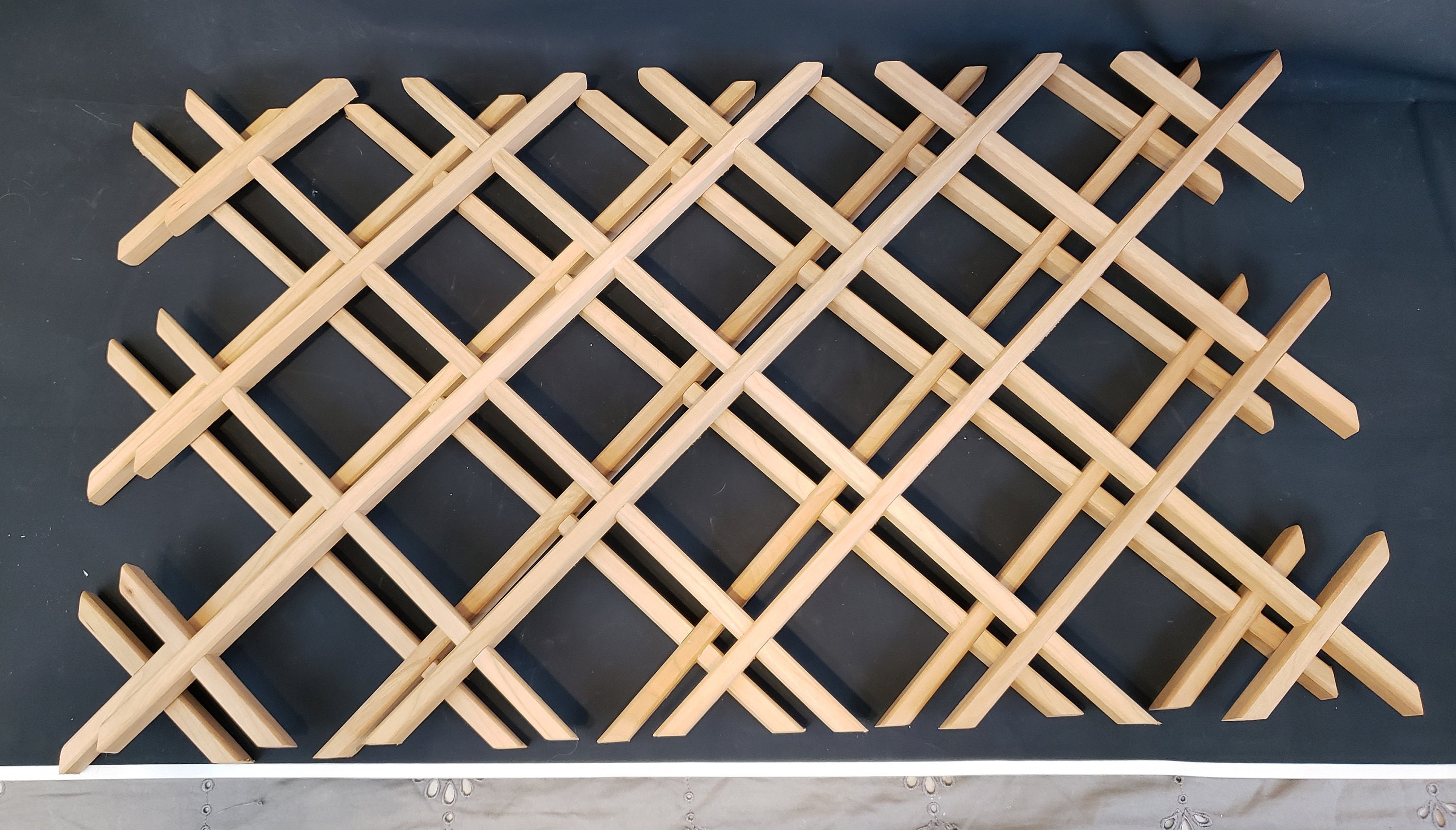 Wood Wine Bottle Rack Grid Alder wood 2 sizes available Etsy