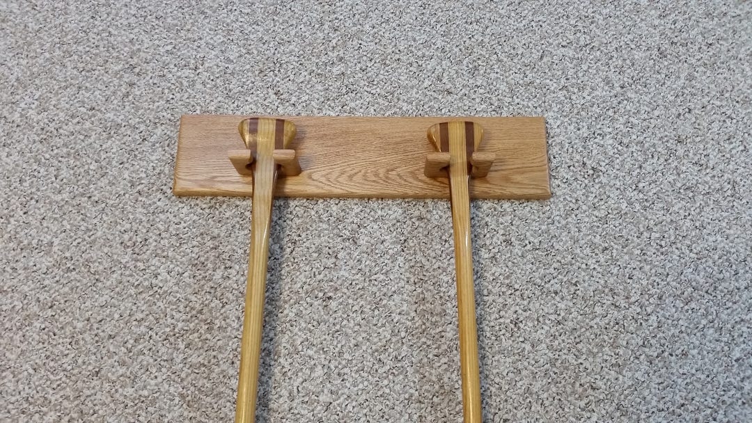 Canoe Paddle Display Rack / Hanger Wall Mountsolid Hardwood Etsy