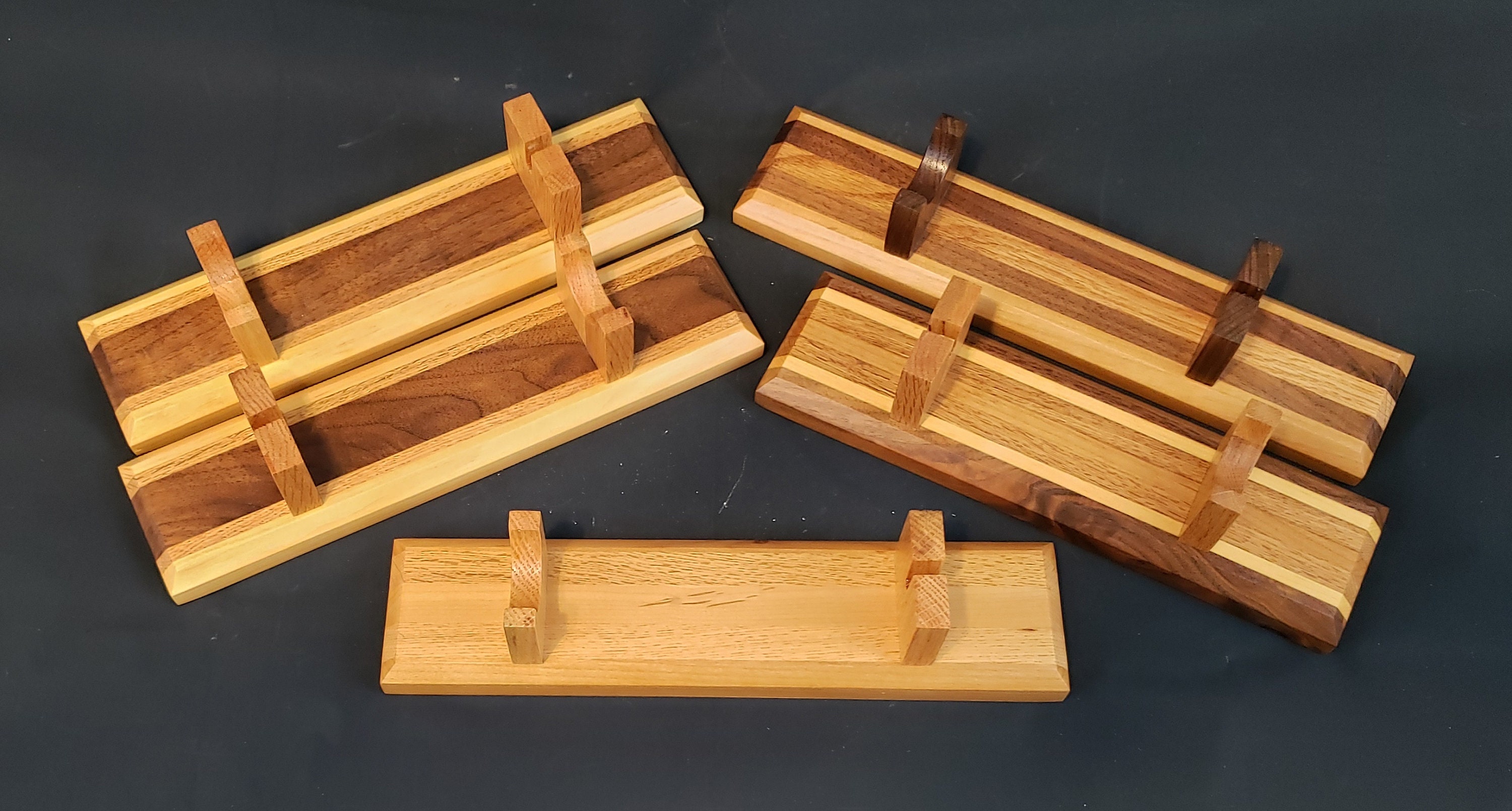 Mixed Wood Knife Display Stand Custom Hand Made Etsy