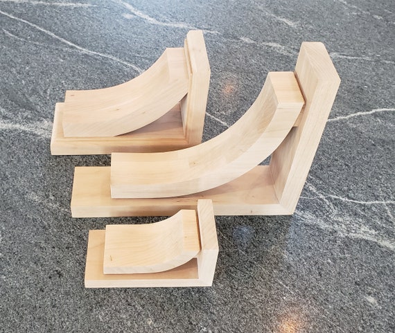 Contemporary Corbel Cherry Wood Bracket 3 Sizes Kitchen Etsy