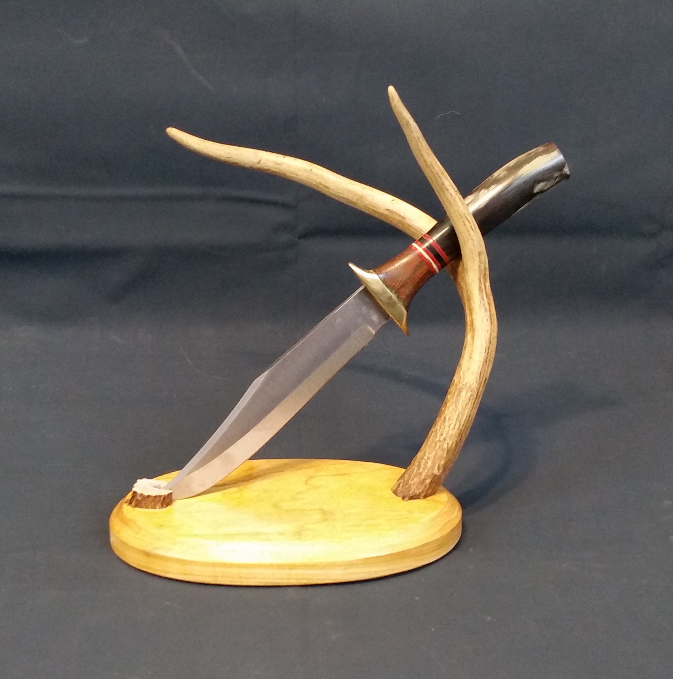 Knife Display Stand Hand Made of antler and wood Custom Made Etsy