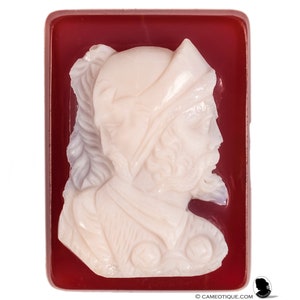 Sardonyx miniatuur hardsteen losse cameo van Ajax. GRATIS WERELDWIJDE VERZENDING.