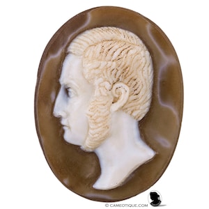 Antico cammio di Agata sciolta che probabilmente raffigura il principe Alberto. SPEDIZIONE GRATUITA IN TUTTO IL MONDO.