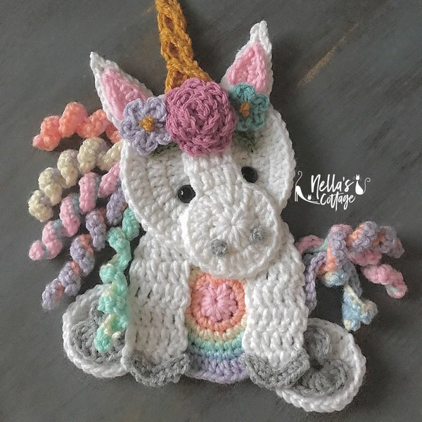 Crochet Pattern - INSTANT PDF DOWNLOAD - Unicorn Pattern - Crochet Unicorn - Boho Unicorn - Unicorns - Crochet Unicorns - Unicorn Applique