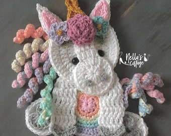 Crochet Pattern - INSTANT PDF DOWNLOAD - Unicorn Pattern - Crochet Unicorn - Boho Unicorn - Unicorns - Crochet Unicorns - Unicorn Applique