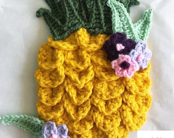 Crochet Pattern - INSTANT PDF DOWNLOAD - Crochet Pineapple - Pineapple - Crochet Pineapple Pattern - Pineapple Applique Pattern