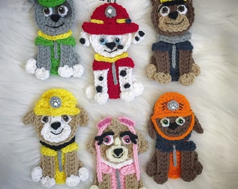 1 handmade crochet puppy dog applique//embellishment in many colours
