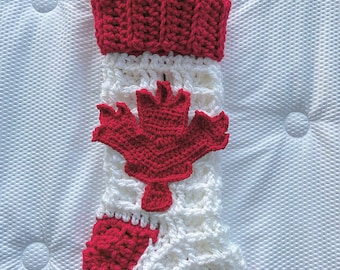 Crochet Pattern - INSTANT PDF DOWNLOAD - Crochet Stocking Pattern - Stocking - Christmas Stocking - Christmas Pattern - Canadian Stocking