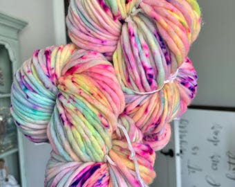 SHERBET SPRINKLE- Hand Dyed Yarn - Nellas Cottage - Hand Dyed Fiber - Fiber Yarns - Yarn - Maker - Crochet - Knit - Knitting