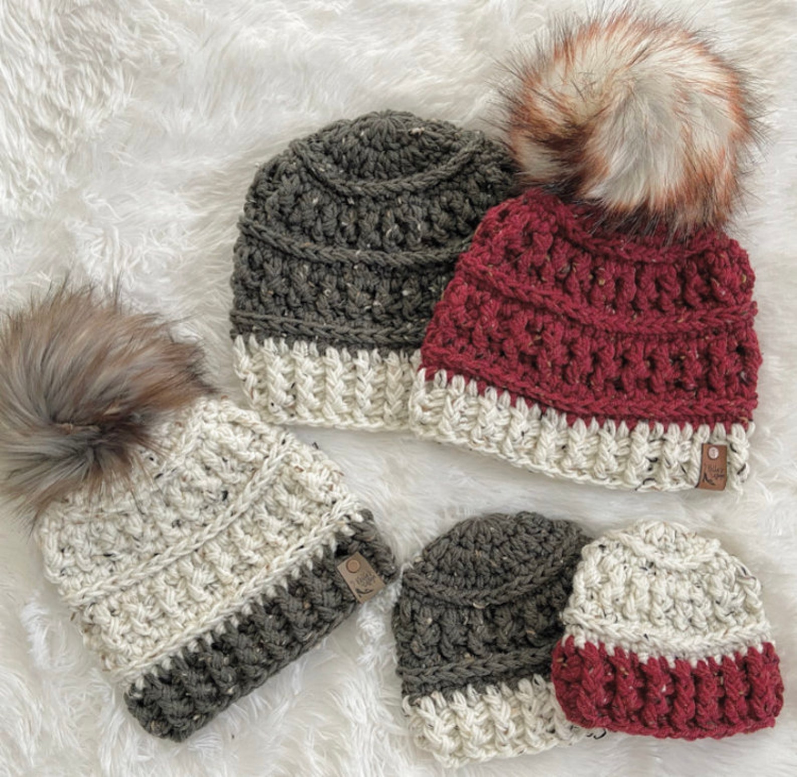 Crochet Pattern - INSTANT PDF DOWNLOAD - Crocheted Beanies - Nellas ...