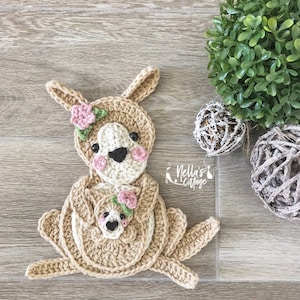 Crochet Pattern - INSTANT PDF DOWNLOAD - Crochet Kangaroo - Crochet Koala - Nellas Cottage - Kanagroo Pattern - Koala Pattern - Be The Light