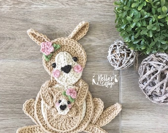 Crochet Pattern - INSTANT PDF DOWNLOAD - Crochet Kangaroo - Crochet Koala - Nellas Cottage - Kanagroo Pattern - Koala Pattern - Be The Light