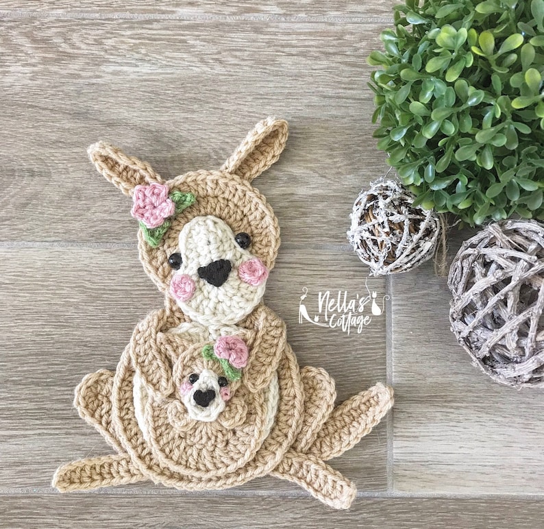 Crochet Pattern INSTANT PDF DOWNLOAD Crochet Kangaroo Crochet Koala Nellas Cottage Kanagroo Pattern Koala Pattern Be The Light image 1