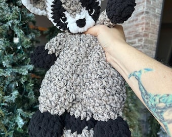 Crocheted Raccoon Plushie - Stuffed Animals - Nellas Cottage - Raccoon Toy - Baby Raccoon - Raccoon Plushie