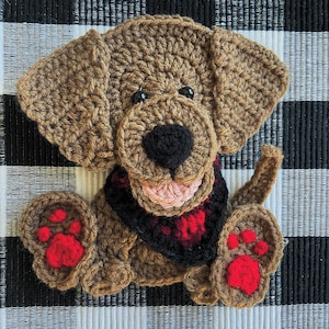 Crochet Pattern - INSTANT PDF DOWNLOAD - Chocolate Lab - Dog - Crochet Dog - Crochet Chocolate Lab - Puppy Pattern - Nellas Cottage