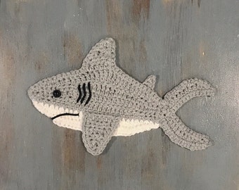 Crochet Pattern - INSTANT PDF DOWNLOAD - Crochet Shark Pattern - Shark - Shark Pattern - Great White Shark - Crocheted Shark - Sharks