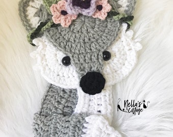 Crochet Pattern - INSTANT PDF DOWNLOAD - Fox - Boho Fox - Crochet Fox - Woodland Animals - Boho Fox Pattern - Nellas Cottage - Patterns