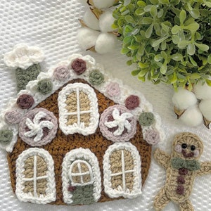 Crochet Pattern - Instant PDF DOWNLOAD - Nellas Cottage - Gingerbread House - Christmas - Crochet Christmas - Christmas Gingerbread House