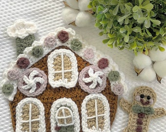 Crochet Pattern - Instant PDF DOWNLOAD - Nellas Cottage - Gingerbread House - Christmas - Crochet Christmas - Christmas Gingerbread House