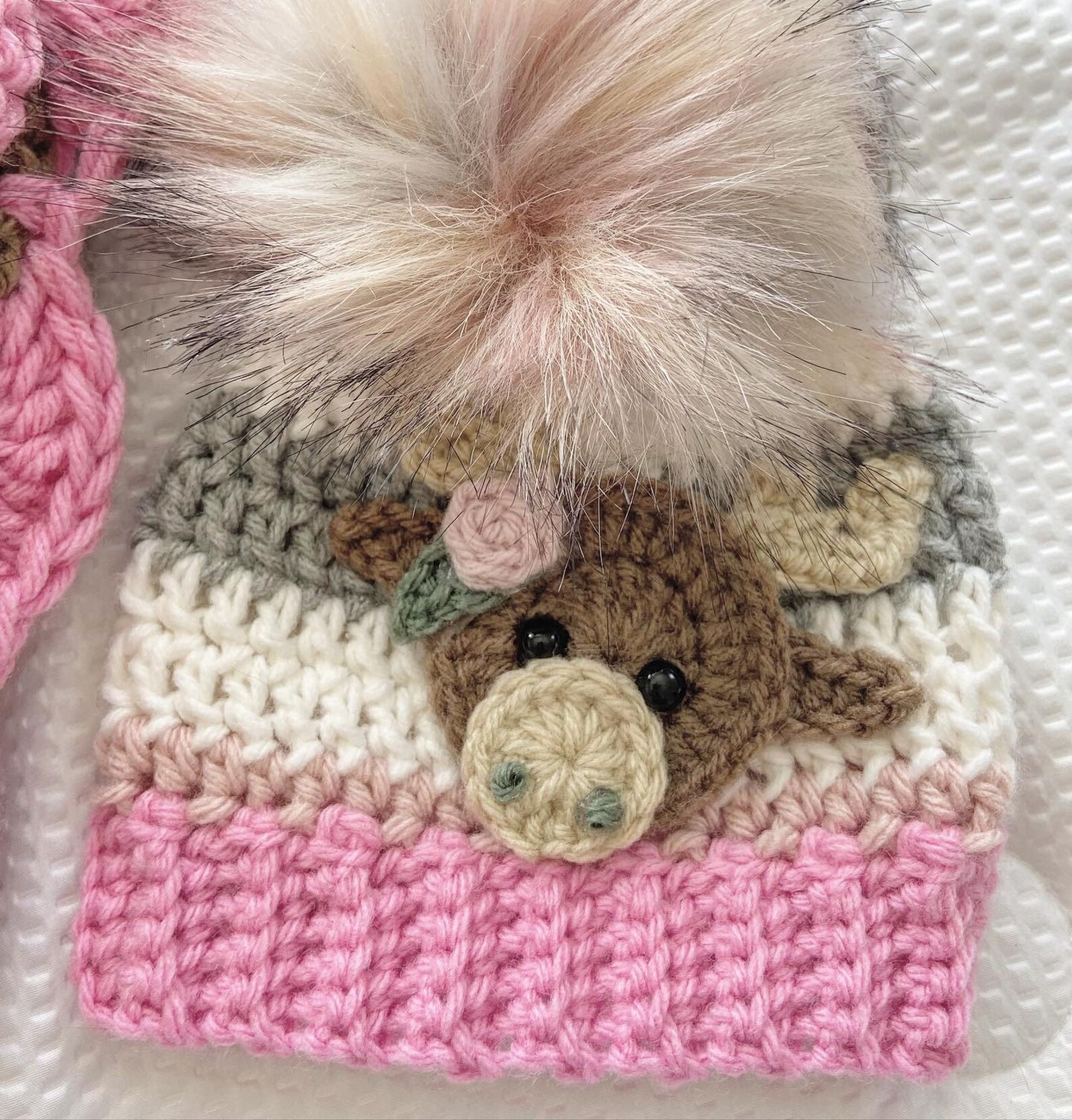 Blanket Moose Baby Blanket Crocheted Moose Blanket Baby Etsy