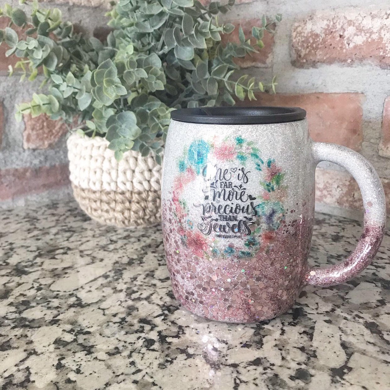 Custom Cup Coffee Cup Tumbler Custom Tumbler Glitter Etsy