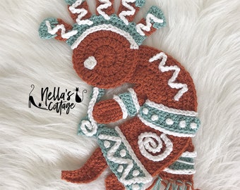 Crochet Pattern - INSTANT DOWNLOAD - Kokopelli - Crochet Patterns - Nellas Cottage - Crochet Kokopelli - Native American Art - Kokopelli Art