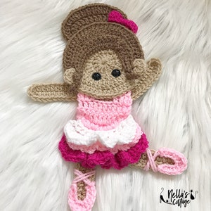 Crochet Pattern - INSTANT PDF DOWNLOAD - Ballerina - Crochet Ballerina - Crochet Patterns - Applique Pattern - Baby Ballerina - Crochet