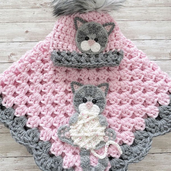 Crocheted Kitty Baby Blanket