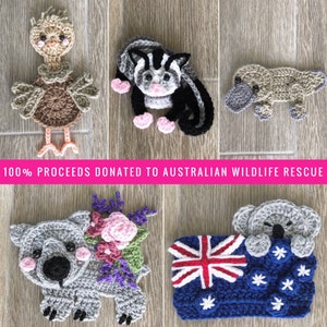 Crochet Pattern - INSTANT PDF DOWNLOAD - Nellas Cottage - Crochet - Australia - Koala - Kangaroo - Be The Light