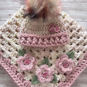 Crochet Baby Blanket - Baby Blanket - Handmade Baby Blanket - Baby Flower Blanket - Crocheted Baby Blanket - Baby