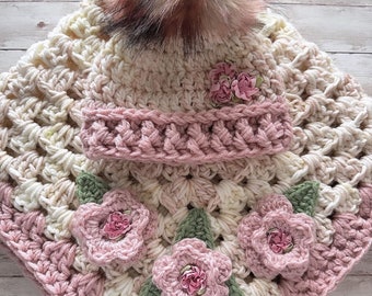 Crochet Baby Blanket - Baby Blanket - Handmade Baby Blanket - Baby Flower Blanket - Crocheted Baby Blanket - Baby