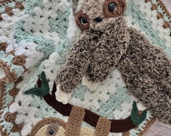 Baby Blanket - Handmade Blanket - Sloth - Sloth Blanket - Sloth Bedding - Sloth Gift - Gifts For Baby - Blanket - Bedding