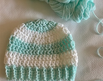 Crochet Pattern - INSTANT PDF DOWNLOAD - Crochet Baby Hat - Basic Baby Hat - Baby Hat Pattern - Basic Baby Hat Pattern - Baby Beanie Pattern