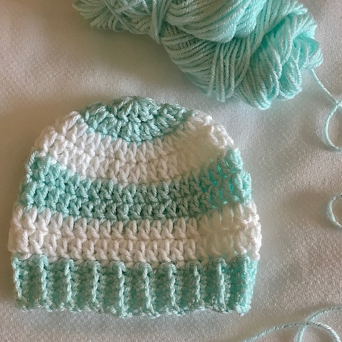 Crochet Hat Pattern Basic Stripe Beanie Pattern. Instant - Etsy