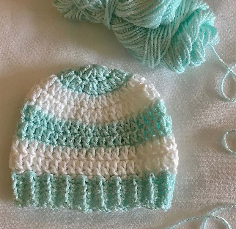 Crochet Pattern INSTANT PDF DOWNLOAD Crochet Baby Hat Basic Baby Hat Baby Hat Pattern Basic Baby Hat Pattern Baby Beanie Pattern image 1