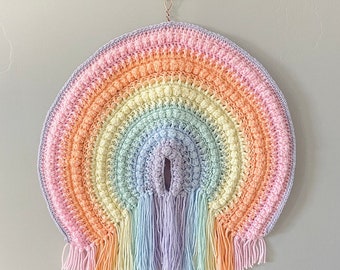 Be The Light - Be Their Voice - Crochet Pattern - INSTANT PDF DOWNLOAD - Boho Rainbow - Rise up - Crochet Boho Rainbow Wall Hanging