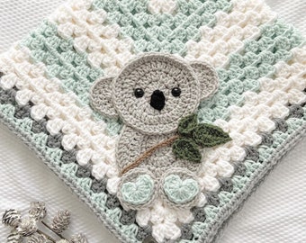 Crochet Baby Blanket - Baby Blanket - Handmade Baby Blanket - Crochet Baby Blanket - Koala Baby Blanket - Crochet Koala