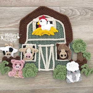 Crochet Pattern - INSTANT PDF DOWNLOAD - Barnyard Buddies - Nellas Cottage - Crochet Barn - Crochet Farm Animals - Farm Animals - Barnyard