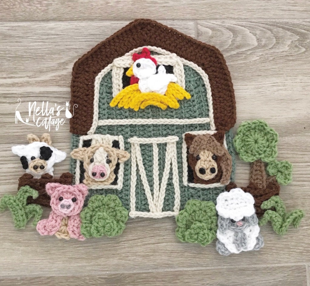 Crochet Pattern INSTANT PDF DOWNLOAD Barnyard Buddies Nellas