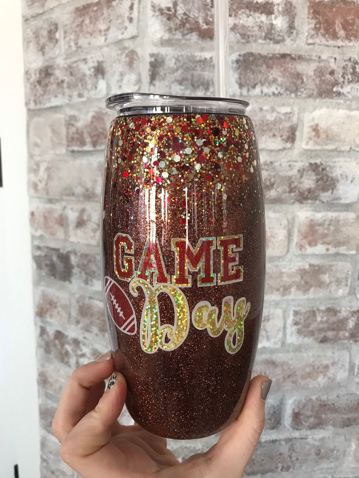 Custom Football Tumbler Coffee Cup Tumbler Custom