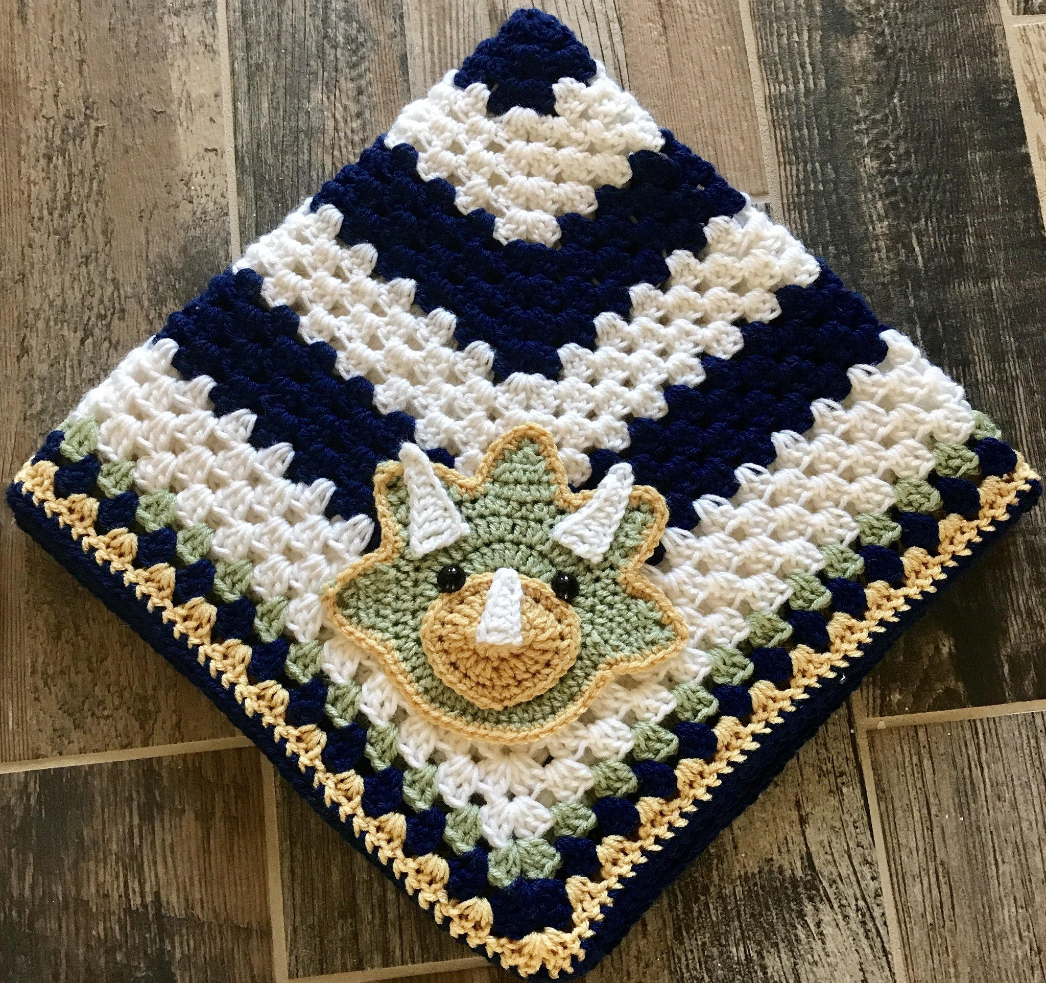 Crochet Baby Blanket Baby Blanket Handmade Baby Blanket Dinosaur