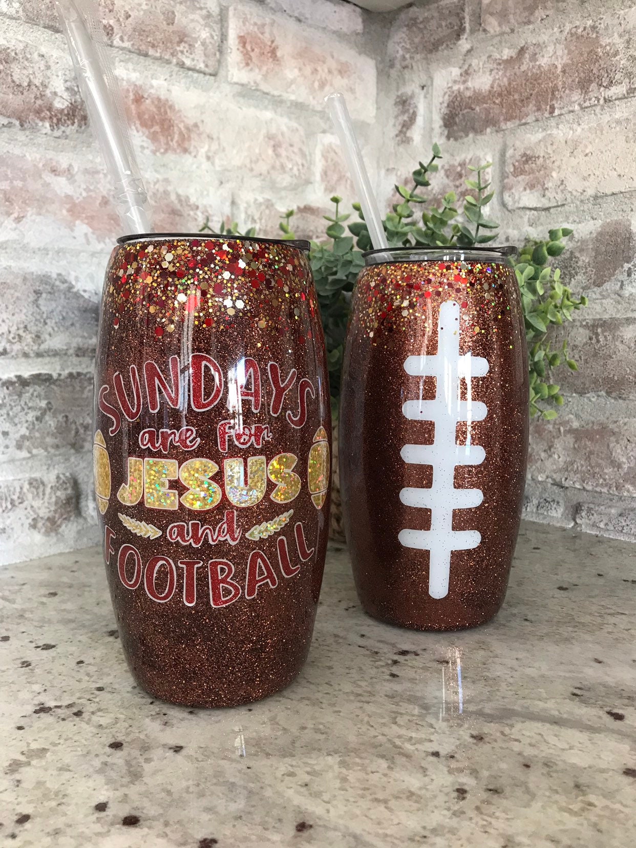 Custom Football Tumbler Coffee Cup Tumbler Custom