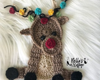 Crochet Pattern - INSTANT PDF DOWNLOAD - Rudolph - Christmas - Christmas Crochet Patterns - Crochet Reindeer - Christmas Gifts - Crochet